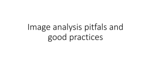 Image analysis pitfals and good practices