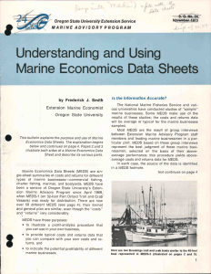 r Marine Economics Data Sheets Understanding and Using -i