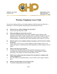 Wireless Telephone Laws FAQs