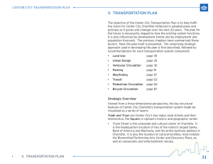 V.  TRANSPORTATION PLAN CENTER CITY TRANSPORTATION PLAN