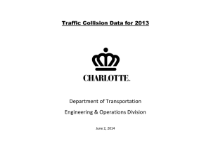 Department of Transportation Engineering &amp; Operations Division Traffic Collision Data for 2013