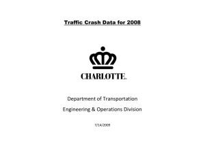 Department of Transportation  Engineering &amp; Operations Division  Traffic Crash Data for 2008 7/14/2009 