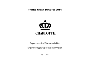 Department of Transportation Engineering &amp; Operations Division Traffic Crash Data for 2011