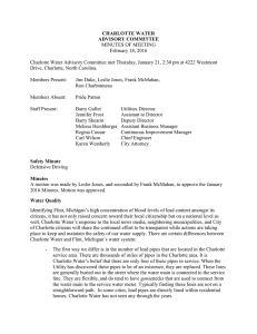 CHARLOTTE WATER ADVISORY COMMITTEE MINUTES OF MEETING February 18, 2016