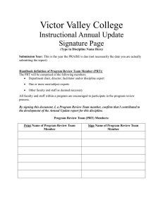 Victor Valley College Instructional Annual Update Signature Page Type in Discipline Name Here)