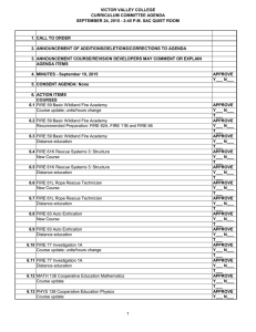 VICTOR VALLEY COLLEGE CURRICULUM COMMITTEE AGENDA 1. CALL TO ORDER