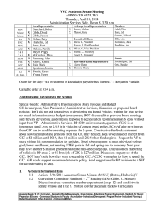 VVC Academic Senate Meeting APPROVED MINUTES Thursday, April 10, 2014