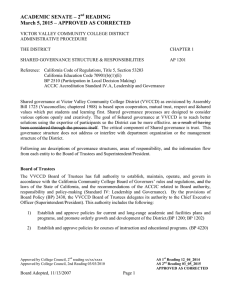 ACADEMIC SENATE – 2 READING March 5, 2015 – APPROVED AS CORRECTED