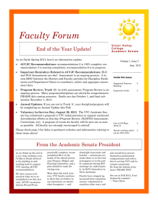 Faculty Forum End of the Year Update!