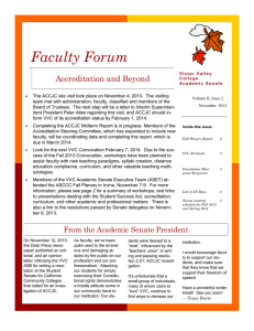 Faculty Forum Accreditation and Beyond