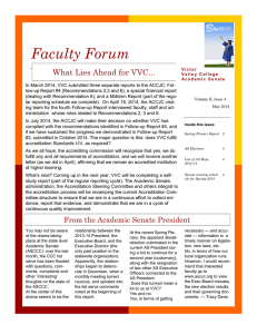Faculty Forum What Lies Ahead for VVC...