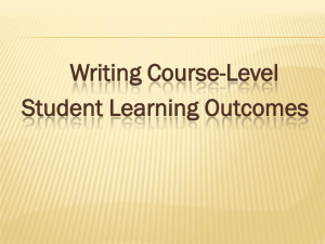 Writing Course-Level Student Learning Outcomes