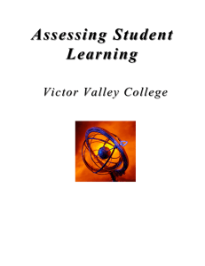 Assessing Student Learning  Victor Valley College