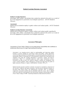 Student Learning Outcomes Assessment