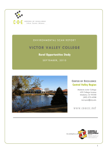 www.coeccc.net VICTOR VALLEY COLLEG E Rural Opportunities Study C
