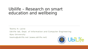 Ubilife – Research on smart education and wellbeing