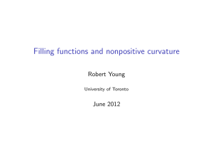 Filling functions and nonpositive curvature Robert Young June 2012 University of Toronto