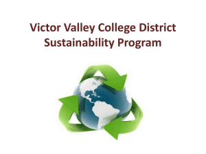 Victor Valley College District Sustainability Program