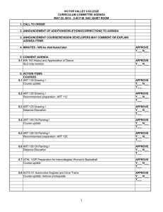 VICTOR VALLEY COLLEGE CURRICULUM COMMITTEE AGENDA 1. CALL TO ORDER