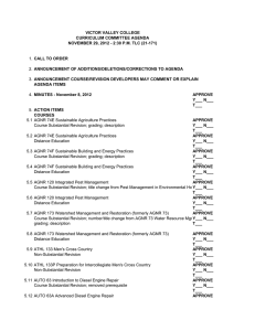 VICTOR VALLEY COLLEGE CURRICULUM COMMITTEE AGENDA CALL TO ORDER