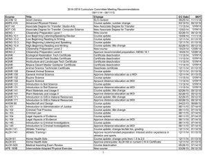 2014-2015 Curriculum Committee Meeting Recommendations 09/11/14 - 06/11/15 ACOM 12 Adult Literacy