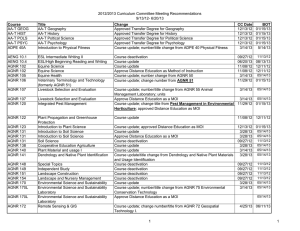 2012/2013 Curriculum Committee Meeting Recommendations 9/13/12- 6/20/13 AA-T GEOG AA-T Geography