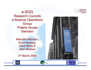 e-SOG Research Councils e-Science Operations Group