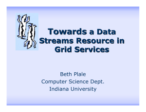 Towards a Data Streams Resource in Grid Services
