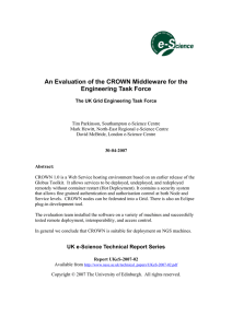 An Evaluation of the CROWN Middleware for the Engineering Task Force