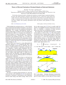 Theory of Directed Nucleation of Strained Islands on Patterned Substrates