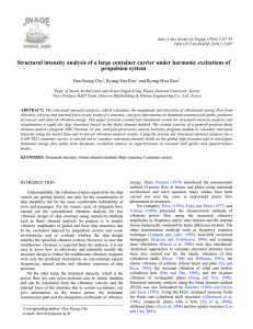 Structural intensity analysis of a large container carrier under harmonic... propulsion system