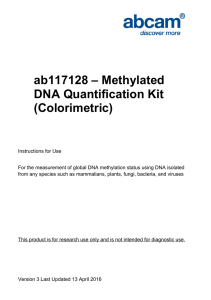 ab117128 – Methylated DNA Quantification Kit (Colorimetric)
