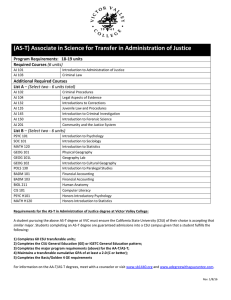 (AS-T) Associate in Science for Transfer in Administration of Justice
