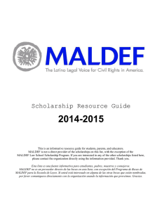 2014-2015 Scholarship Resource Guide