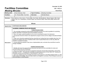 Facilities Committee Meeting Minutes