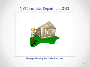VVC Facilities Report June 2012 Strategic Planning For Student Success