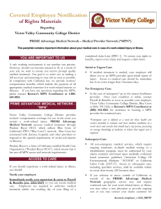 Covered Employee Notification of Rights Materials Victor Valley Community College District