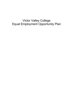 Victor Valley College Equal Employment Opportunity Plan
