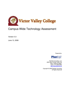 Campus-Wide Technology Assessment Version 3.3 June 13, 2008