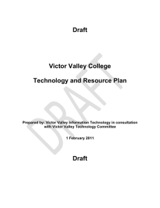 Draft Victor Valley College Technology and Resource Plan