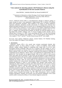  Voice analysis for detecting patients with Parkinson’s disease using the