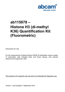 ab115078 – Histone H3 (di-methyl K36) Quantification Kit (Fluorometric)
