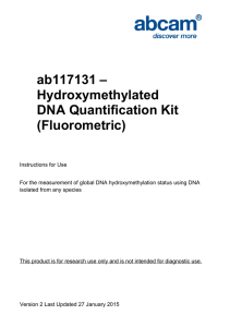 ab117131 – Hydroxymethylated DNA Quantification Kit (Fluorometric)