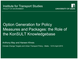 Option Generation for Policy Measures and Packages: the Role of