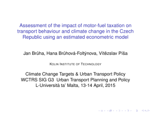 Assessment of the impact of motor-fuel taxation on