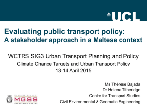 Evaluating public transport policy: A stakeholder approach in a Maltese context