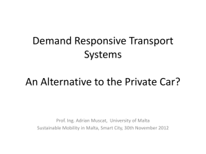 Demand Responsive Transport Systems  An Alternative to the Private Car?