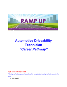 Automotive Driveability Technician “Career Pathway” High School Component