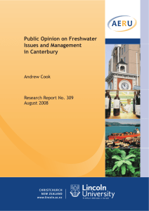 AE U R Public Opinion on Freshwater