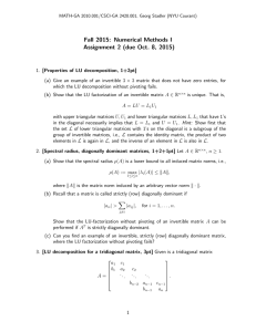 Fall 2015: Numerical Methods I Assignment 2 (due Oct. 8, 2015)